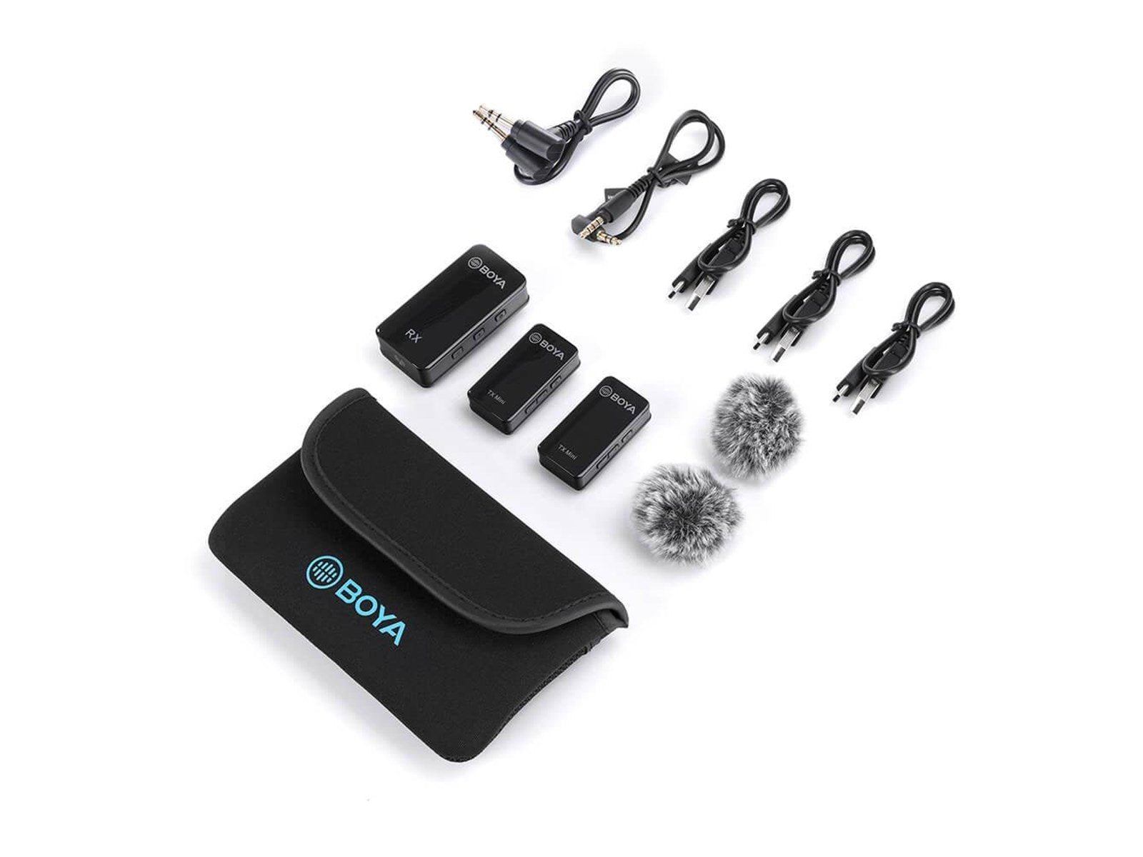 BOYA Wireless Microphone x2 BY-XM6-S2 Mini 3.5mm BOYA Wireless Microphone x2 BY-XM6-S2 Mini 3.5mm